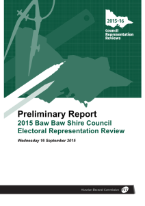 Baw Baw Shire Council preliminary report