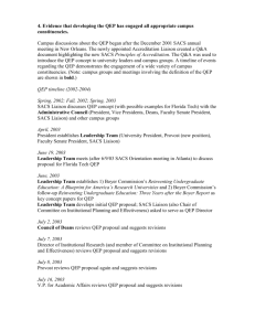 QEP timeline (2002-2004) - Florida Institute of Technology