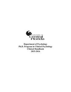 2015-2016 Handbook Clinical - UCF Psychology