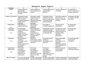 Research Paper Rubric - Ms. Rizzo`s Science Spot!