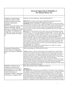 The Manual Muscle Test - International College of Applied Kinesiology