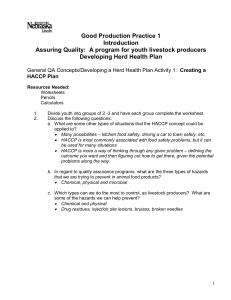 Assuring Quality: A program for youth livestock - Nebraska 4-H