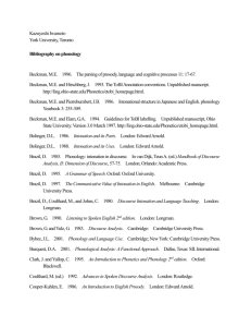 Bibliography on phonology