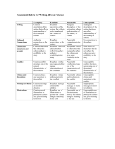 African Folktale Writing Rubric