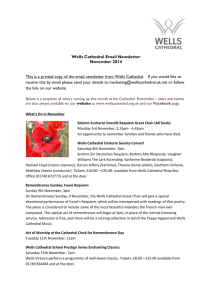 Wells Cathedral Email Newsletter November 2014 This is a printed