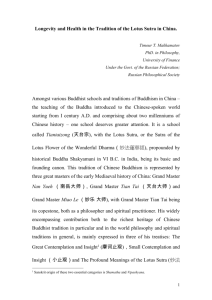 Longevity and Health in the Tradition of the Lotus Sutra in China