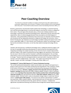 Overview of Peer Coaching - Peer-Ed