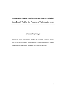 Project Title: Quantitative Evaluation of the 14 C Labelled Urea