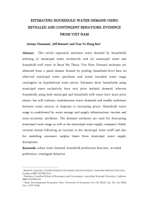 Estimating household water demand using Revealed and