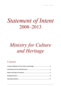 word version - Ministry for Culture and Heritage