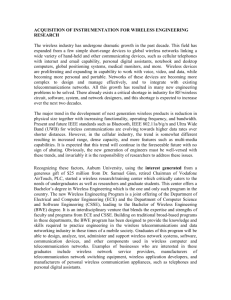 Acquisition of Instrumentation for Microelectromechanical Systems