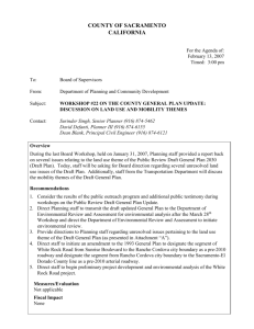 Tuesday Board Agenda Format - Planning & Environmental Review