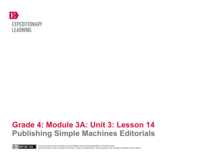 Grade 4 ELA Module 3A, Unit 3, Lesson 14