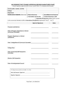 BG Perspective Course Approval Form