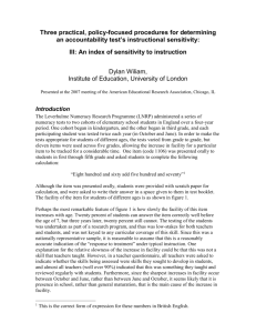 An index of sensitivity to instruction