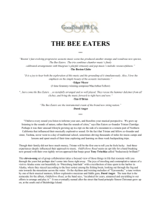 The Bee Eaters 2012 bio