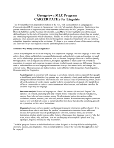 CAREER PATHS for Linguists - MA in Language & Communication