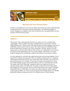 Security and Your Privacy Policy
