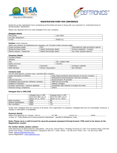 Word Format Form - India Electronics & Semiconductor Association