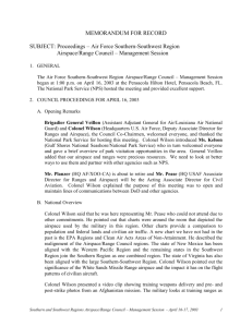 2003 Southern Southwest Airspace Range Council