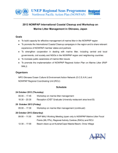 NOWPAP Marine Litter Prevention and Control Workshop and