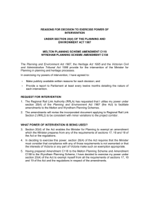 11.09.26, Draft Reasons for Intervention_Amendment to Project Land