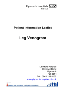 Venogram - Leg - Plymouth Hospitals