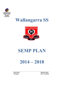 SEMP plan - Wallangarra State School