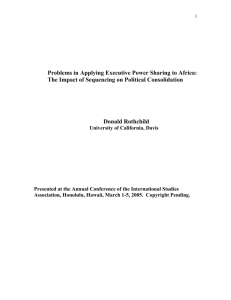 Problems in Applying Executive Power Sharing to Africa