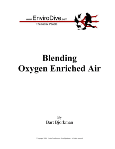 ENRICHED AIR NITROX GAS BLENDING