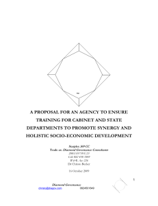 A Proposal for an Agency to Ensure Training for Cabinet & State