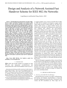 II. IEEE 802.16e HO Overview