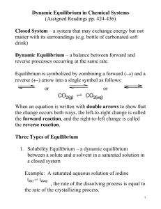 Equilibrium Introduction (overheads)