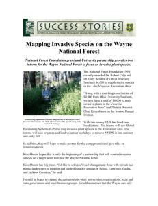 Mapping Invasive Species on the Wayne National Forest