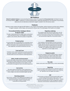 Biotech Incubation Partners has introduced an e-procurement