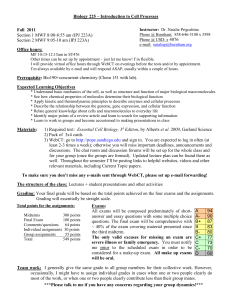 Biology 225 (Introduction to Cell Processes