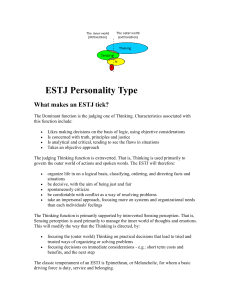 ESTJ Personality Type