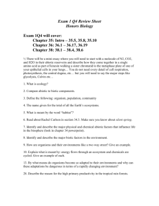 Exam 1 Q4 Review Sheet 4/12/11