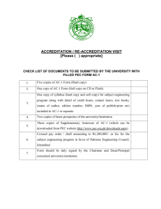 PEC AC-1 Form - Pakistan Engineering Council