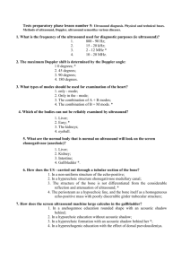 Tests preparatory phase lesson number 5: Ultrasound diagnosis