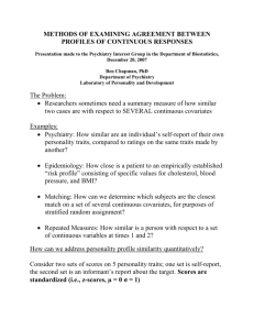 Assessing Profile Similarity