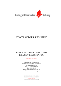 contractors registry - Building & Construction Authority