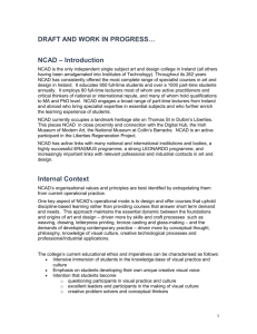 Draft NCAD Strategic Plan - National College of Art and Design