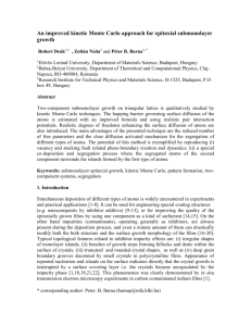 A realistic kinetic Monte Carlo approach for two