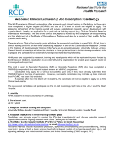 Academic Clinical Lectureship Job Description: Cardiology This