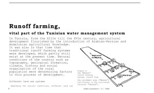 Runoff farming, vital part of the Tunisian water management system