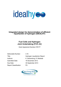 Hydrogen liquefaction report - Fuel Cells and Hydrogen Joint