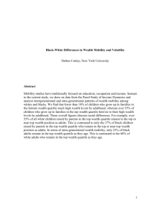 Black-White Differences in Wealth Mobility and Volatility.