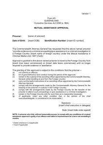 Form 45 - Version 01 - Queensland Corrective Services