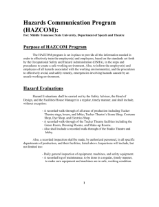 Hazard Communication Program - Middle Tennessee State University